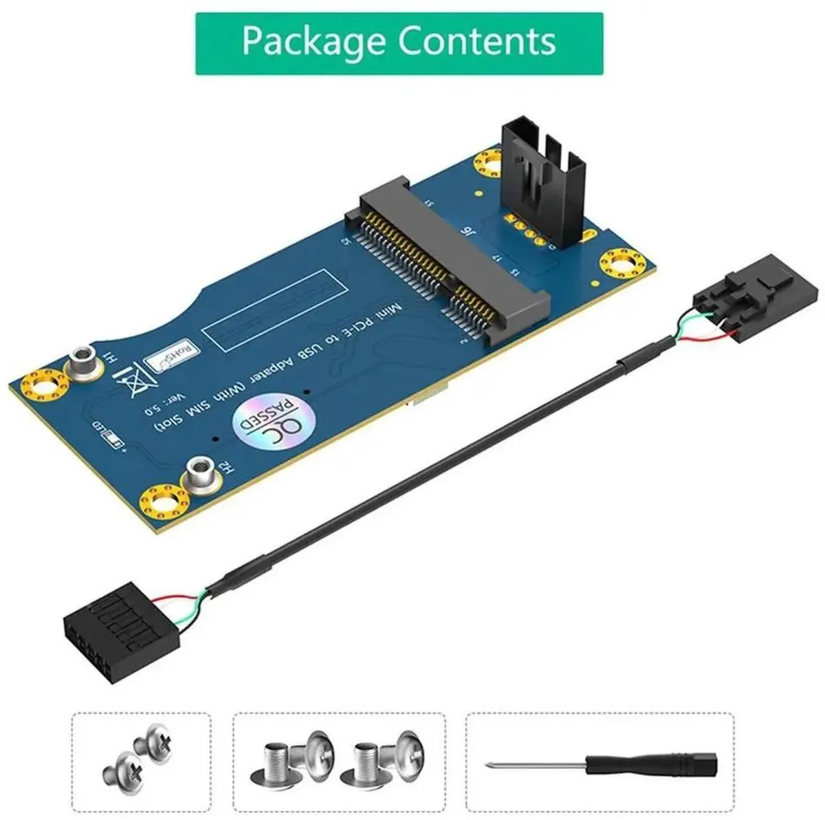 Vszerda Vszerda Mini PCI-E to USB 2.0 Adapter with SIM Slot — product photo