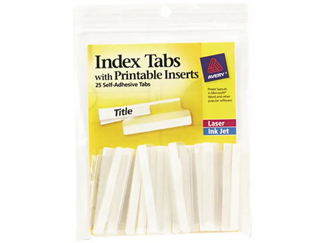 Avery Avery 16241 Self-Adhesive Tabs Clear 25 Pack — product photo