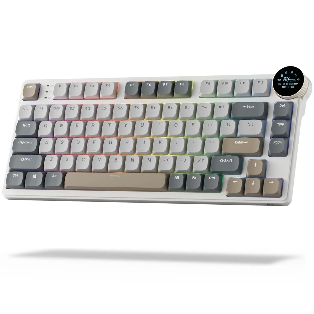  GE RK N80 Low Profile Gaming Keyboard with Smart Display Screen Grey — product photo