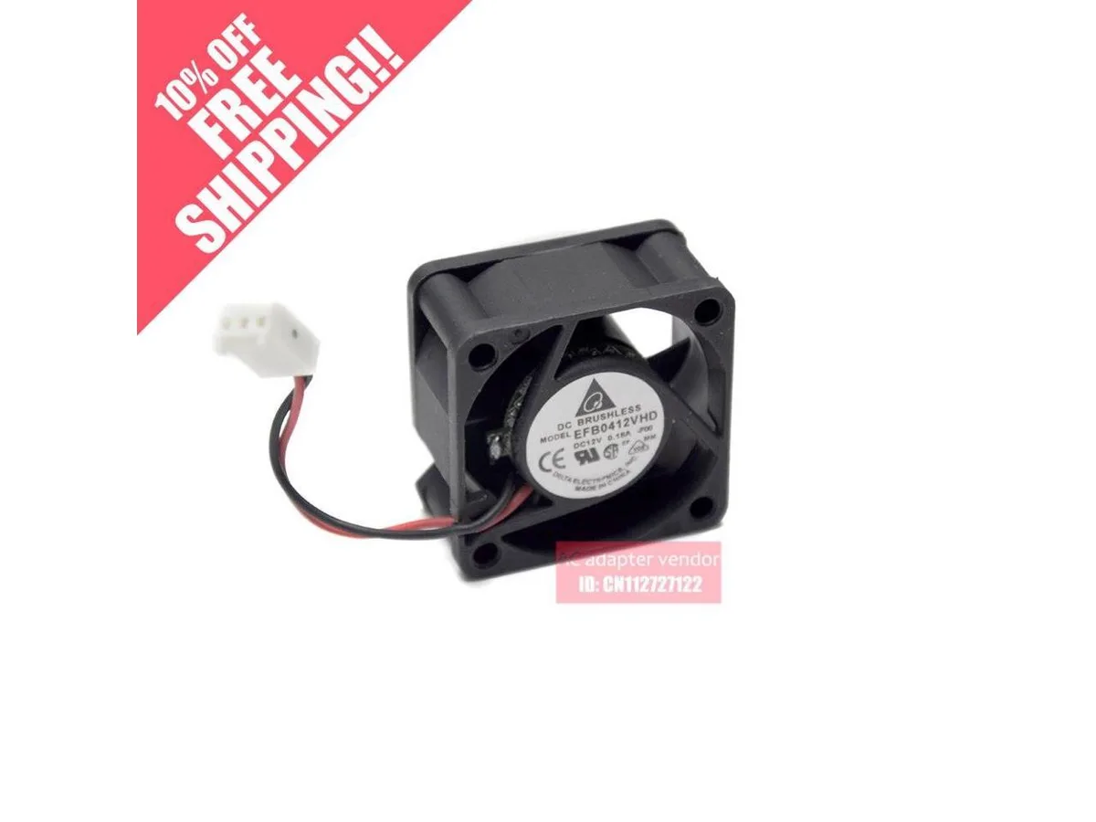 Fans Fans Delta EFB0412VHD-F00 4020 12V .18A 2 wire case fan — product photo