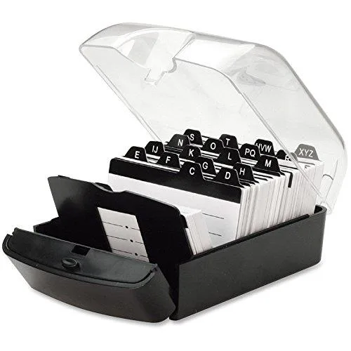 Lorell Lorell Business Card File 350 Capacity Black 1028 — product photo