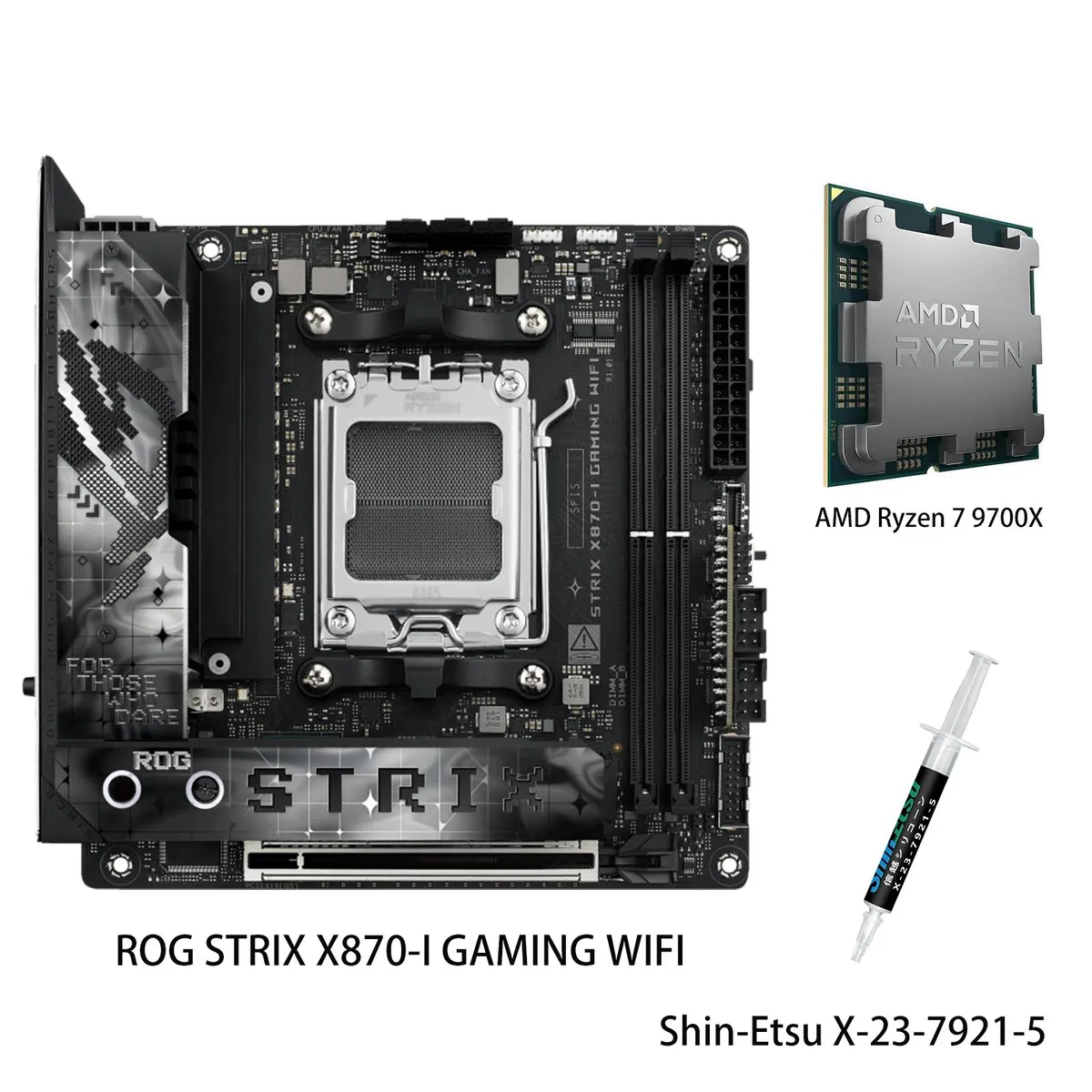 ASUS ASUS ROG STRIX X870-I GAMING WIFI &amp; Ryzen 7 9700X AMD motherboard combo — product photo