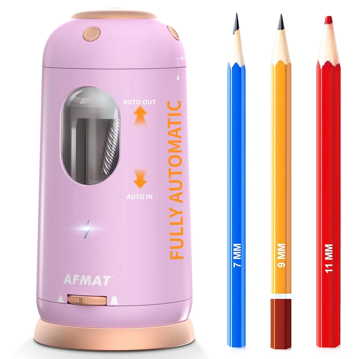  AFMAT PSC8 Electric Pencil Sharpener Light Purple 7-11.5mm — product photo