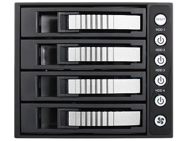 iStarUSA Inc. iStarUSA Inc. BPU-340HD-SILVER 3 x 5.25" to 4 x 3.5" 2.5" 12Gb/s Hot-swap Rack server accessory — product photo