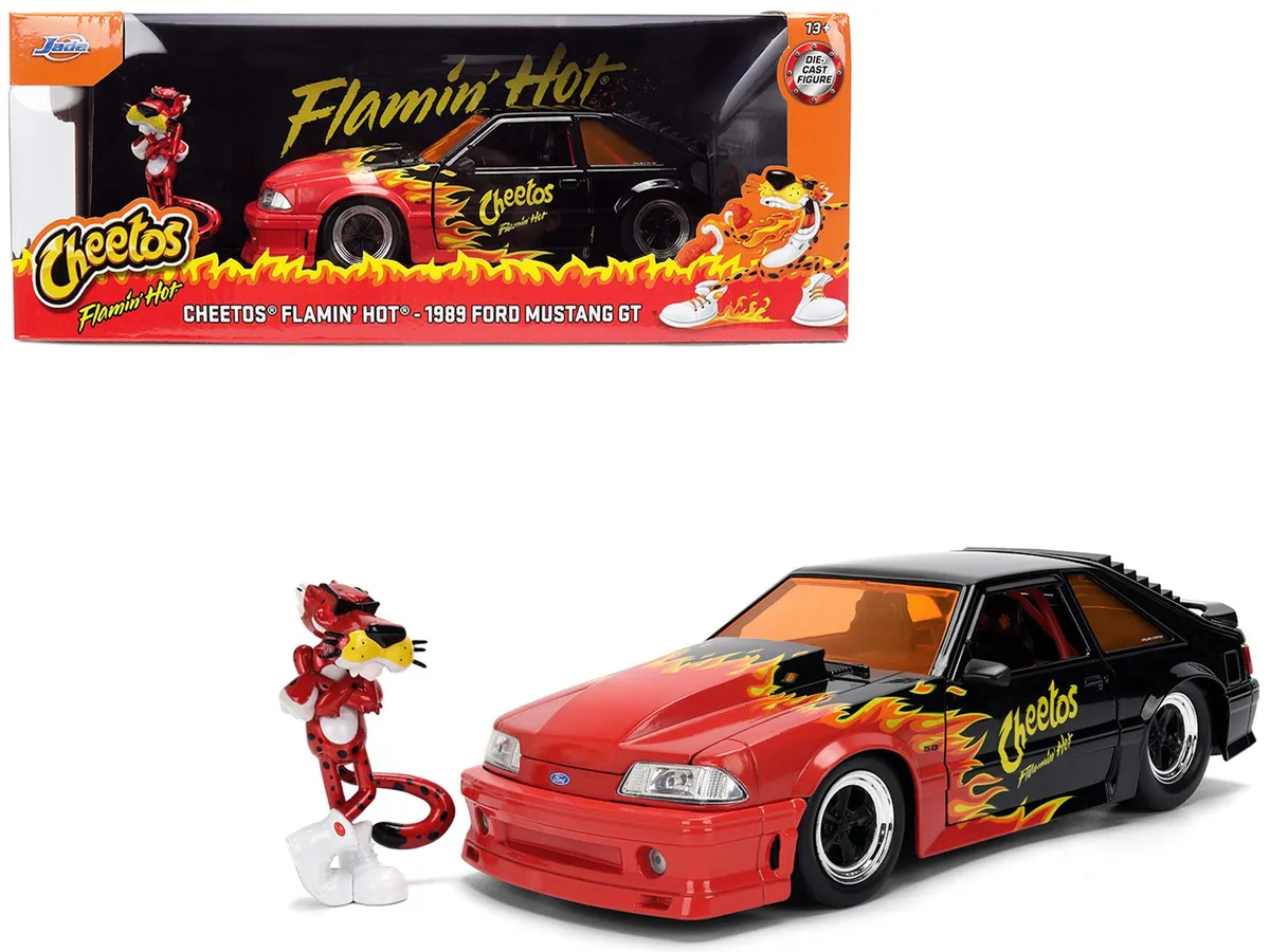 Jada Jada 1989 Ford Mustang GT Cheetos Flamin' Hot 1/24 Diecast Car — product photo