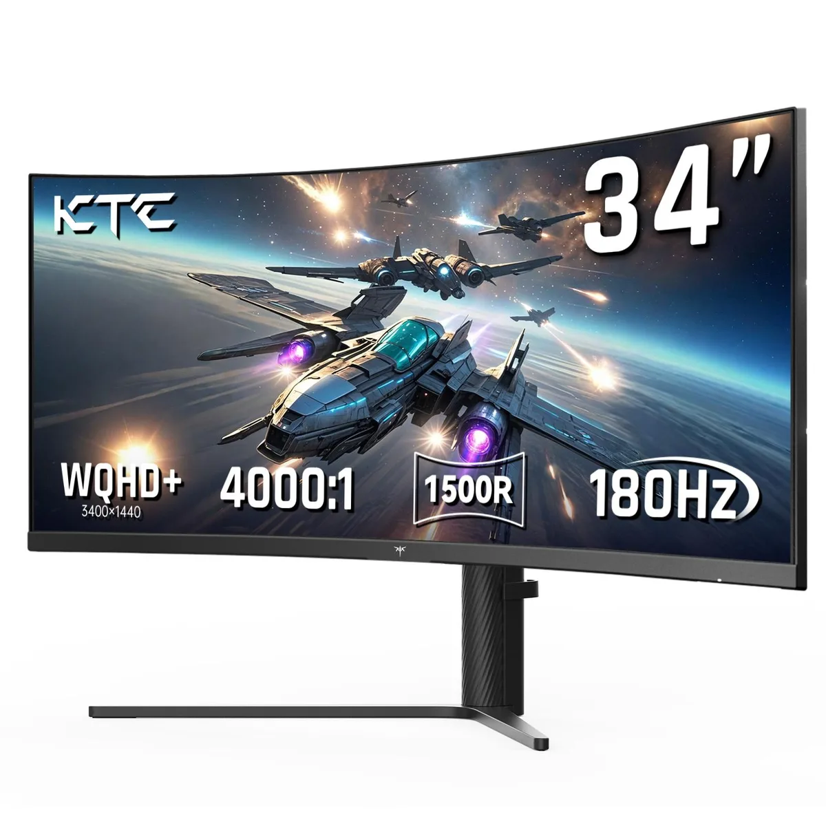 KTC KTC H34S5 34" 3440x1440 180Hz curved gaming monitor — product photo