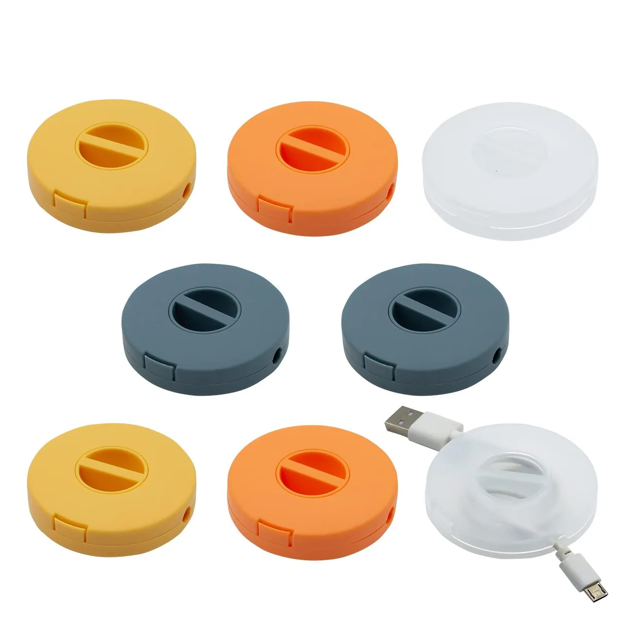  LIOUCBD 8PCS Self-Adhesive Cable Winder Multicolor 2.48in — product photo