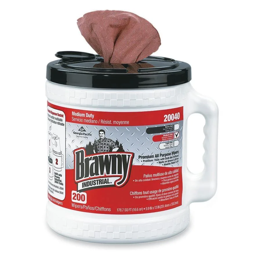 Georgia Pacific Georgia Pacific 20040 Brawny All-purpose Bucket Wiper 200 sheets 9.90 x 13 in — product photo