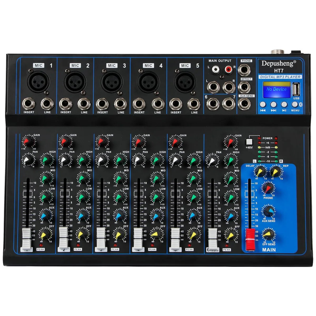  Numark 7-Channel Bluetooth DJ Mixer 48V USB 3.6kg — product photo