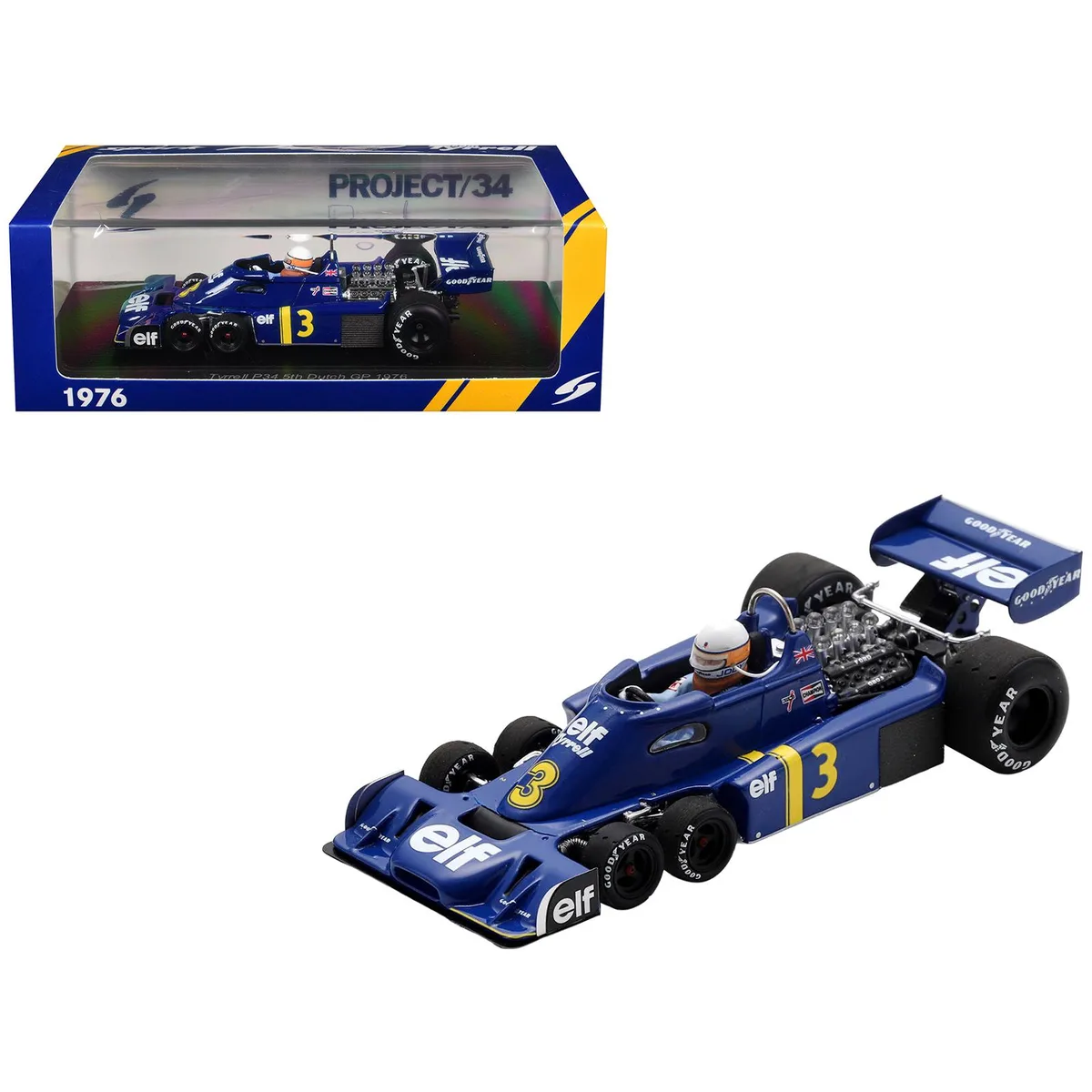Spark Pub Spark Pub Tyrrell P34 #3 Jody Scheckter 1976 Dutch GP 1/43 Hobby Collectible — product photo