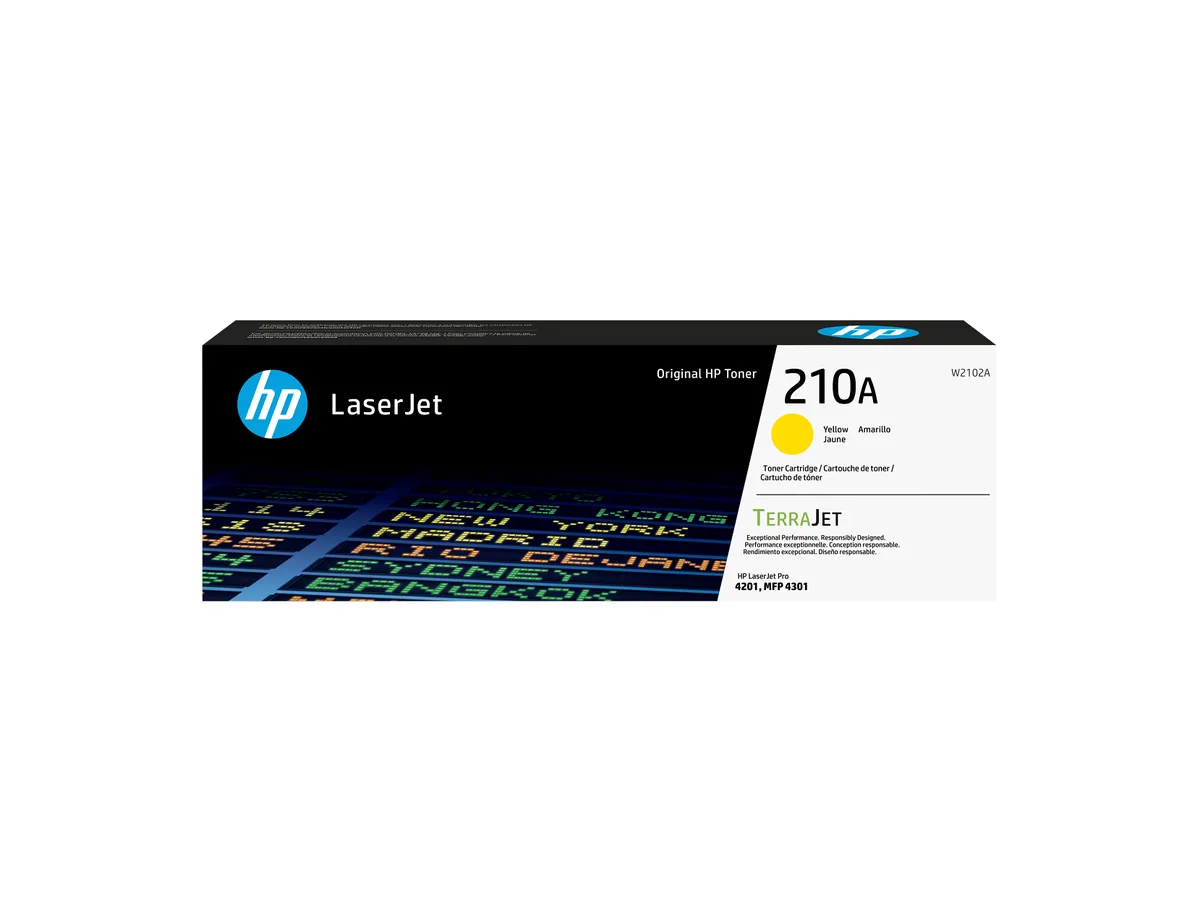 HP HP 210A Yellow LaserJet Toner Cartridge W2102A ~1,800 pages — product photo