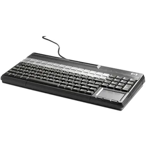 HP HP FK218AA#ABA USB POS Keyboard with MSR Touchpad 106 Keys 28 Relegendable IP54 — product photo