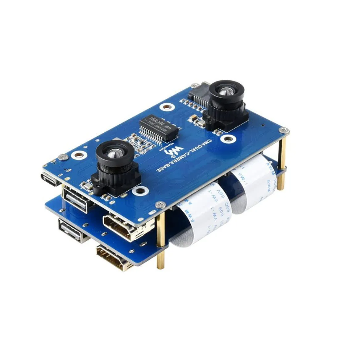 LORDWORLD LORDWORLD Binocular Camera Base Board for CM4 with Expander & FFC Cable — product photo