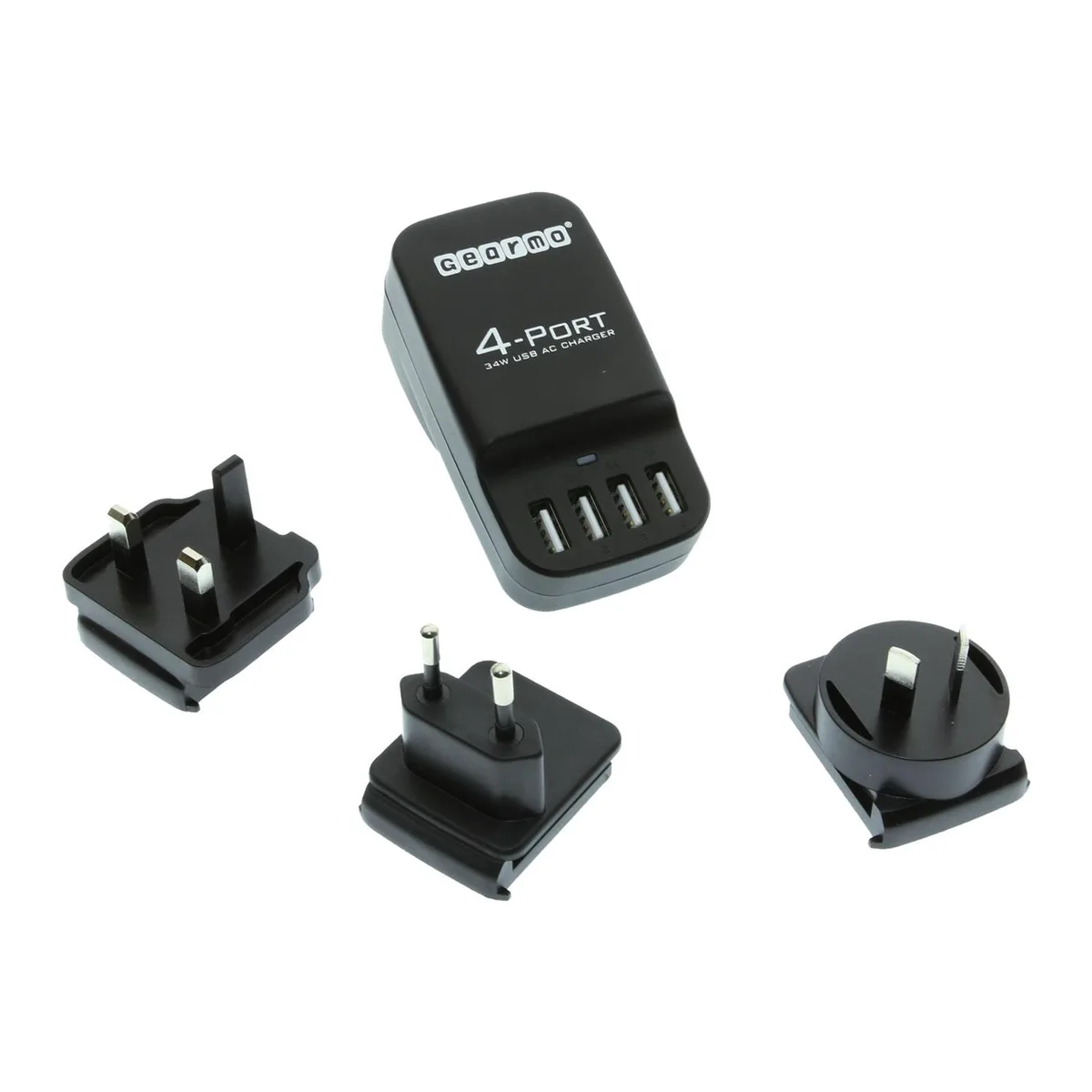 GearMo GearMo 4 Port USB 34W Wall Charger with Interchangeable Plugs — product photo