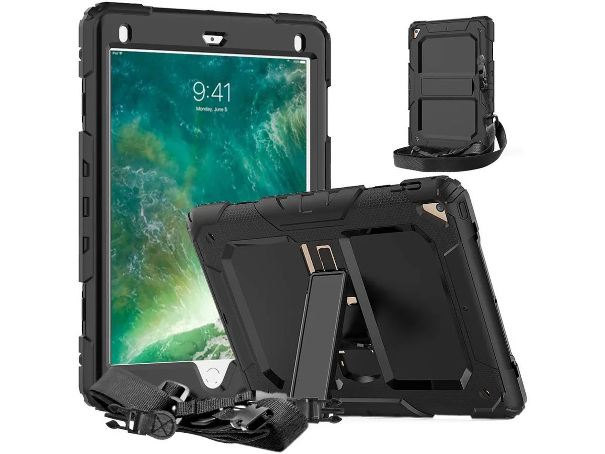 Werleo Werleo iPad 9.7" Rugged Case with Stand & Strap Black — product photo