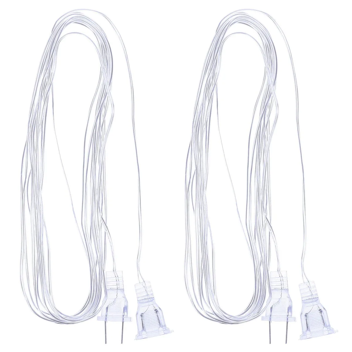  VICASKY 171714DQBG 16 ft Clear Power Extension Cord 2-Pack — product photo