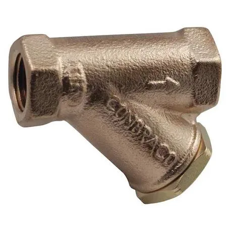 Bronze Y strainer with 1-1/4 inch FNPT connections and stainless steel screen