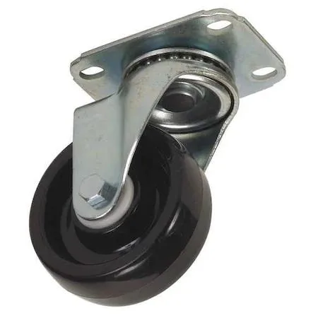 Value Brand Value Brand Swivel NSF-Listed Plate Caster Poly 3-1/2 in 250 lb C 4W911 — product photo