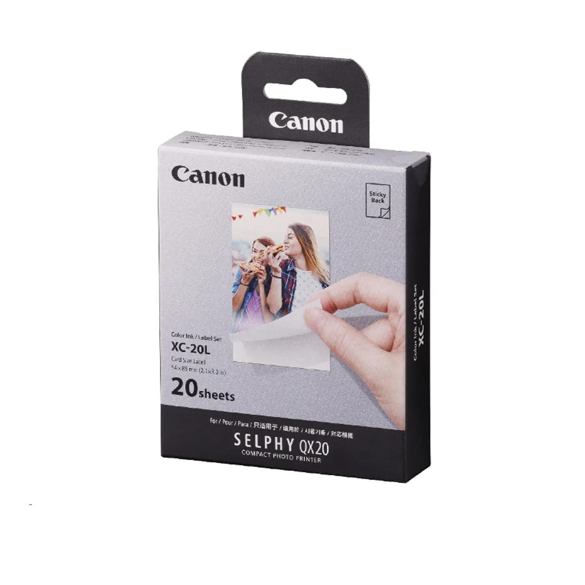Canon Canon XC-20L Color Ink/Paper Set for SELPHY QX20, 20 Sheets — product photo