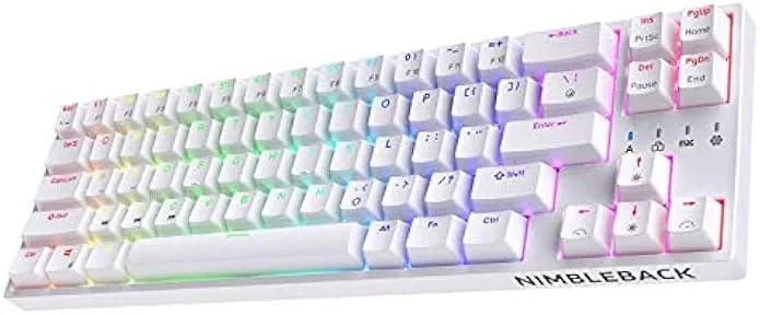 TAURKENAM TAURKENAM NB681 Nimbleback 65% Wired Gaming Keyboard Brown Switch White — product photo