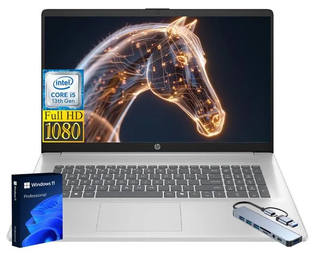 HP HP 17 laptop Intel Core i5-1334U 12GB 1TB SSD Windows 11 Pro Silver — product photo