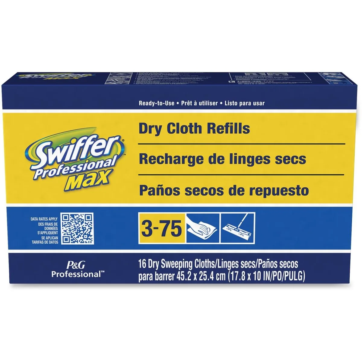 Procter &amp; Gamble Procter &amp; Gamble 37109CT Swiffer Max Dry Cloth Refills 96 cleaning — product photo