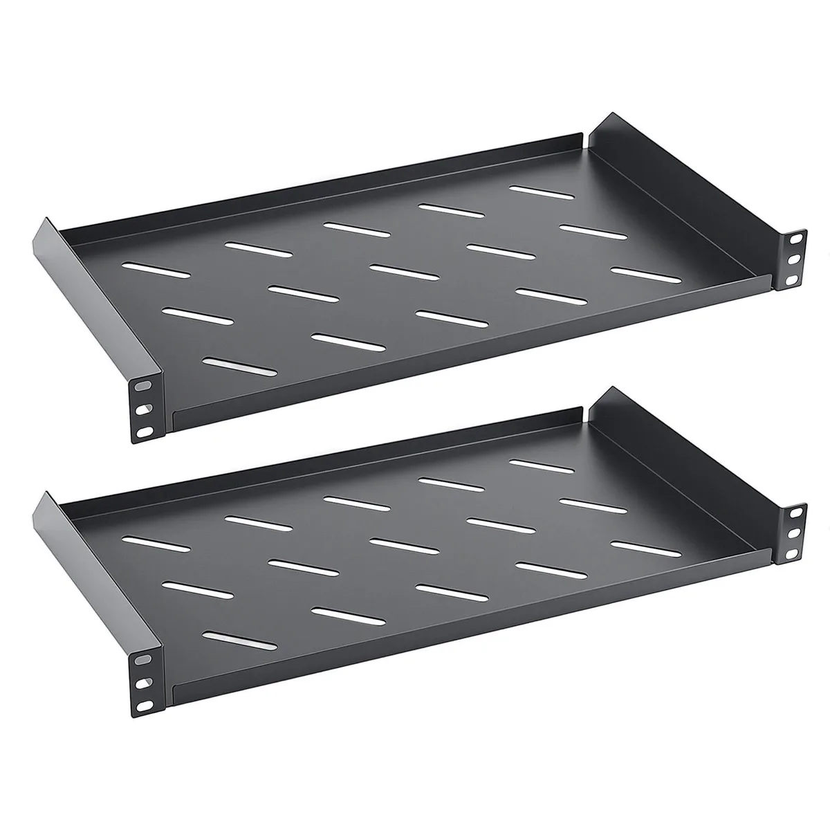  M EGA MEGACUBE 1U Vented Rack Shelf 10" Deep 44lb 2PCS — product photo