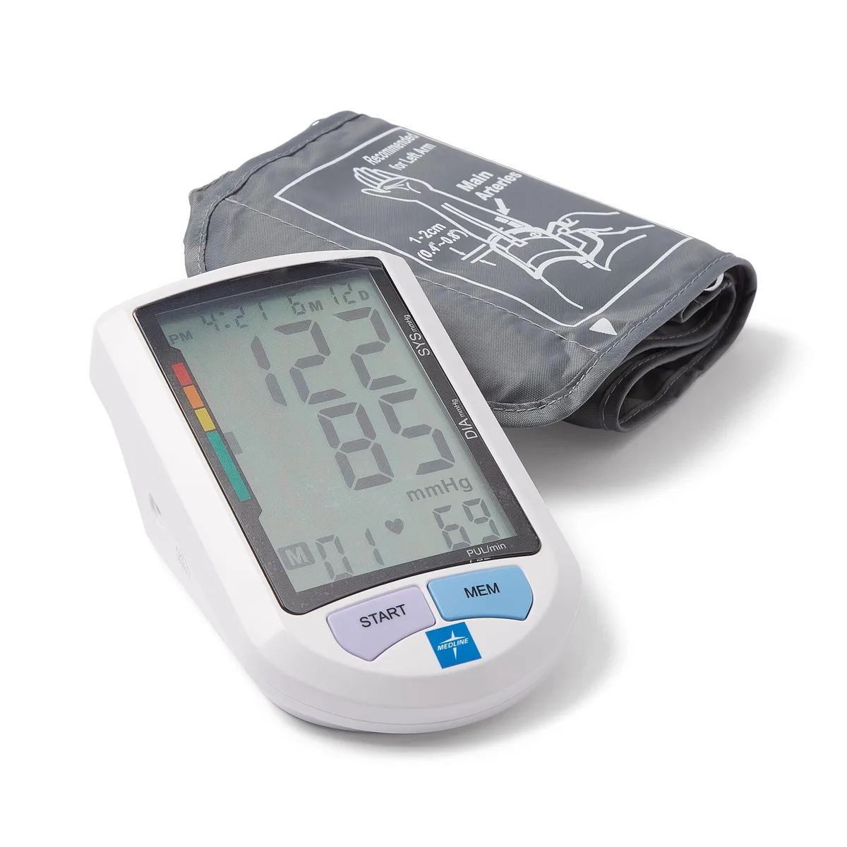  Medline MDS3001PLUS blood pressure monitor with adult and large adult cuffs — product photo
