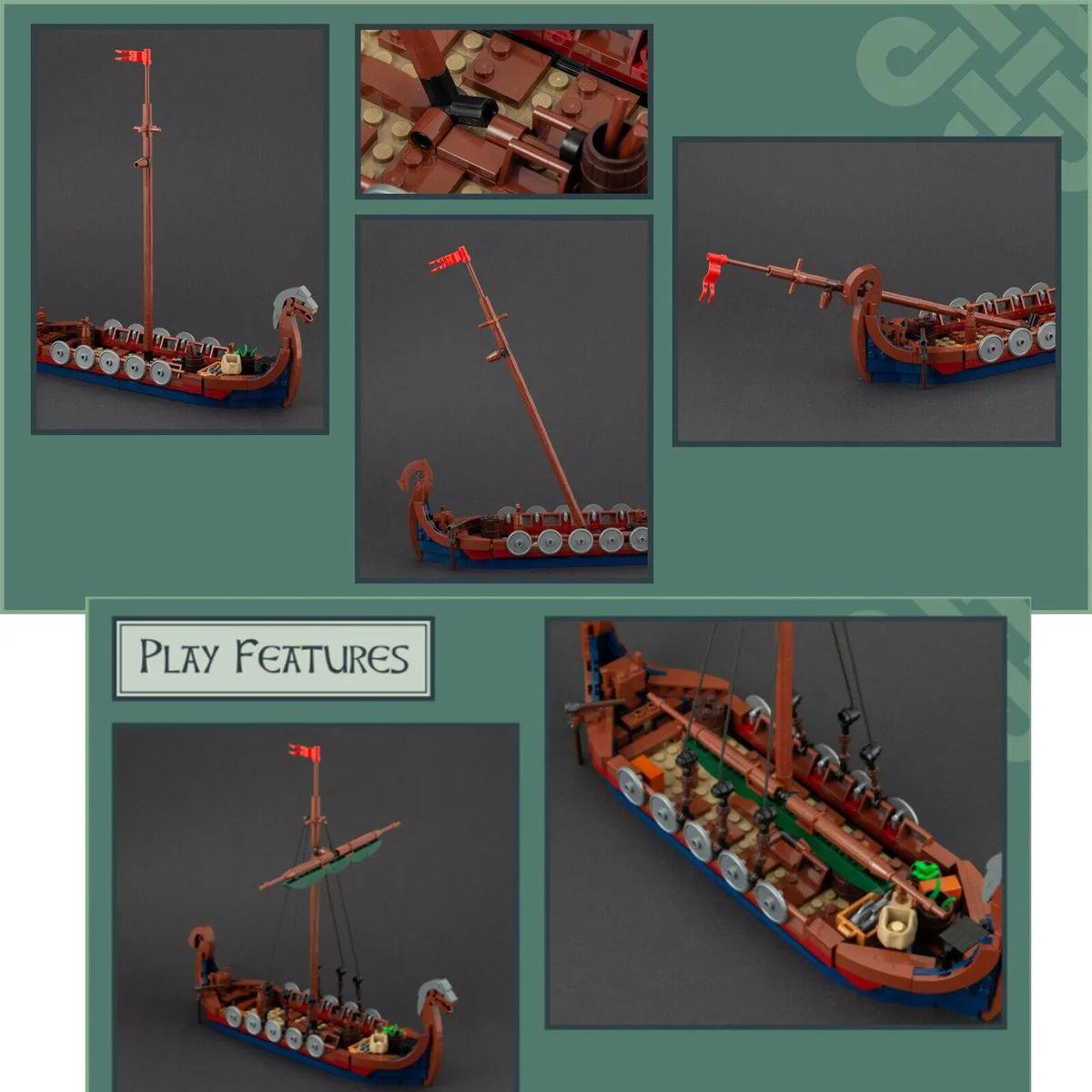 ZITIANYOUBUILD ZITIANYOUBUILD 463 C6129 Long Boat Ship Model 463 Parts Educational Building Set — product photo