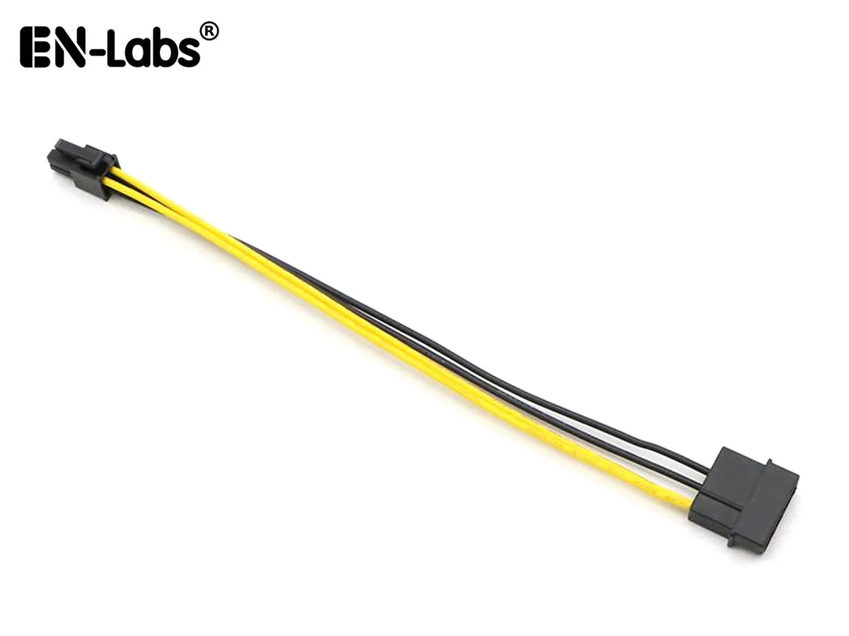 EN-Labs EN-Labs IDE2ATXP46 4-pin Molex to CPU power adapter cord 8 inch 18AWG — product photo