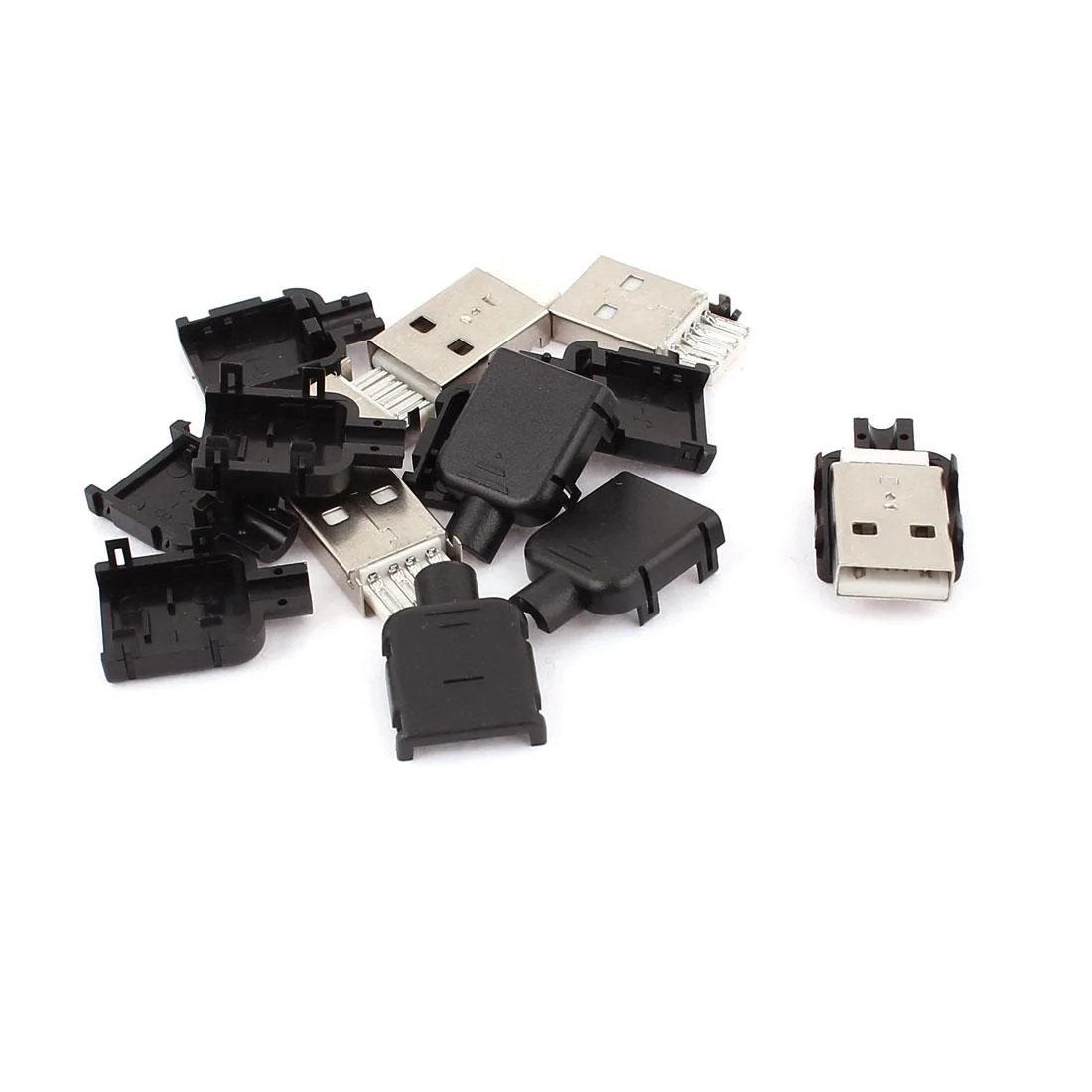 Unique-Bargains Unique-Bargains 5PCS 4-Pin USB 2.0 Type A Male Connector Adapter — product photo