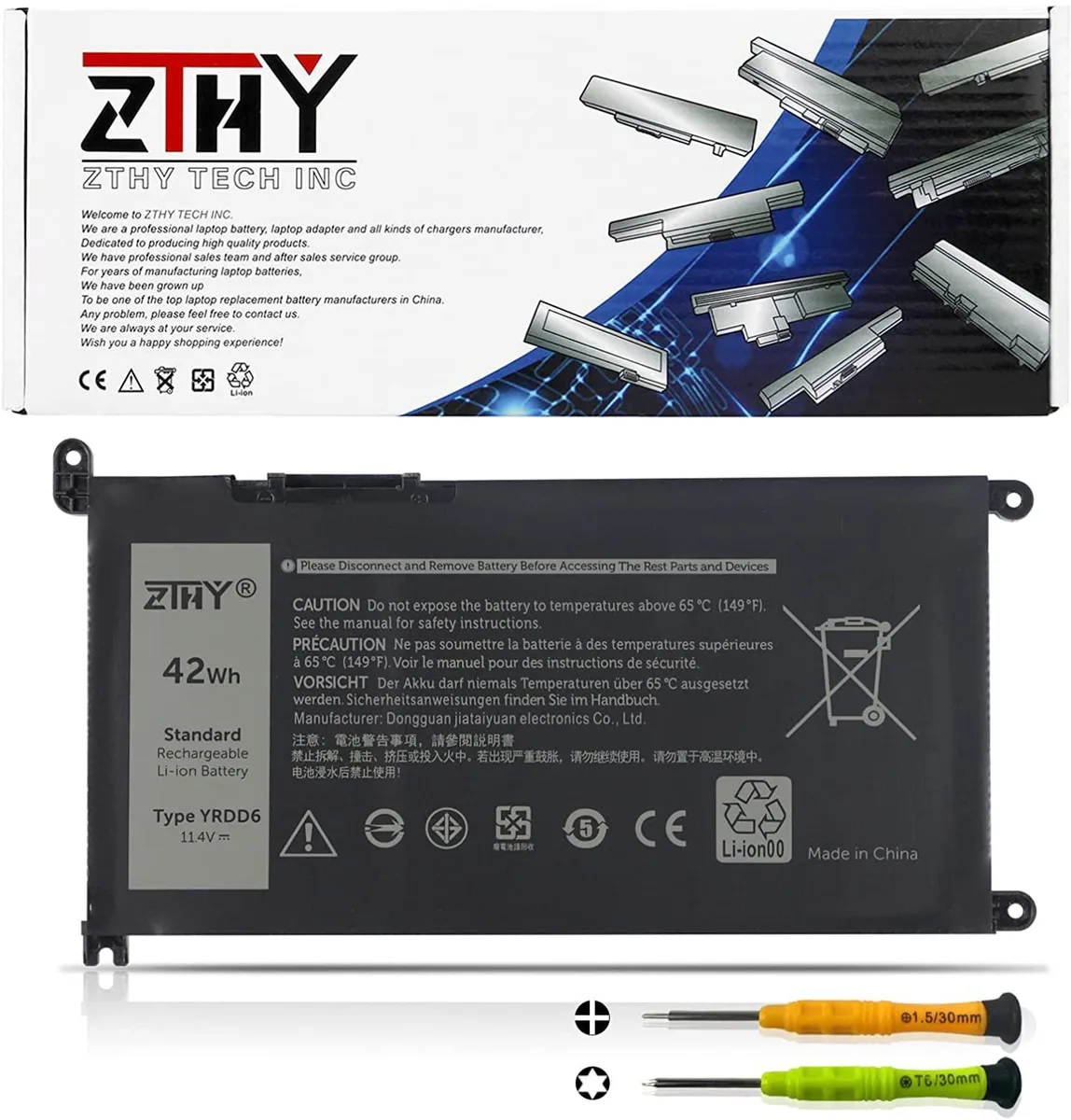 myVolts myVolts YRDD6 Laptop Battery 11.4V 42Wh for Dell Inspiron Vostro Latitude — product photo