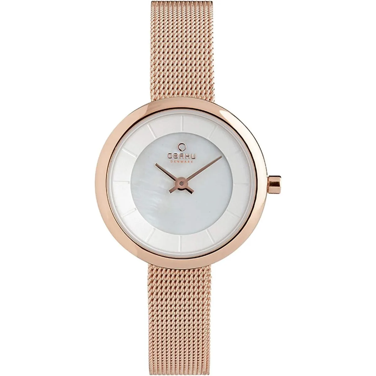 Silver stainless steel watch with metal bracelet and silver dial