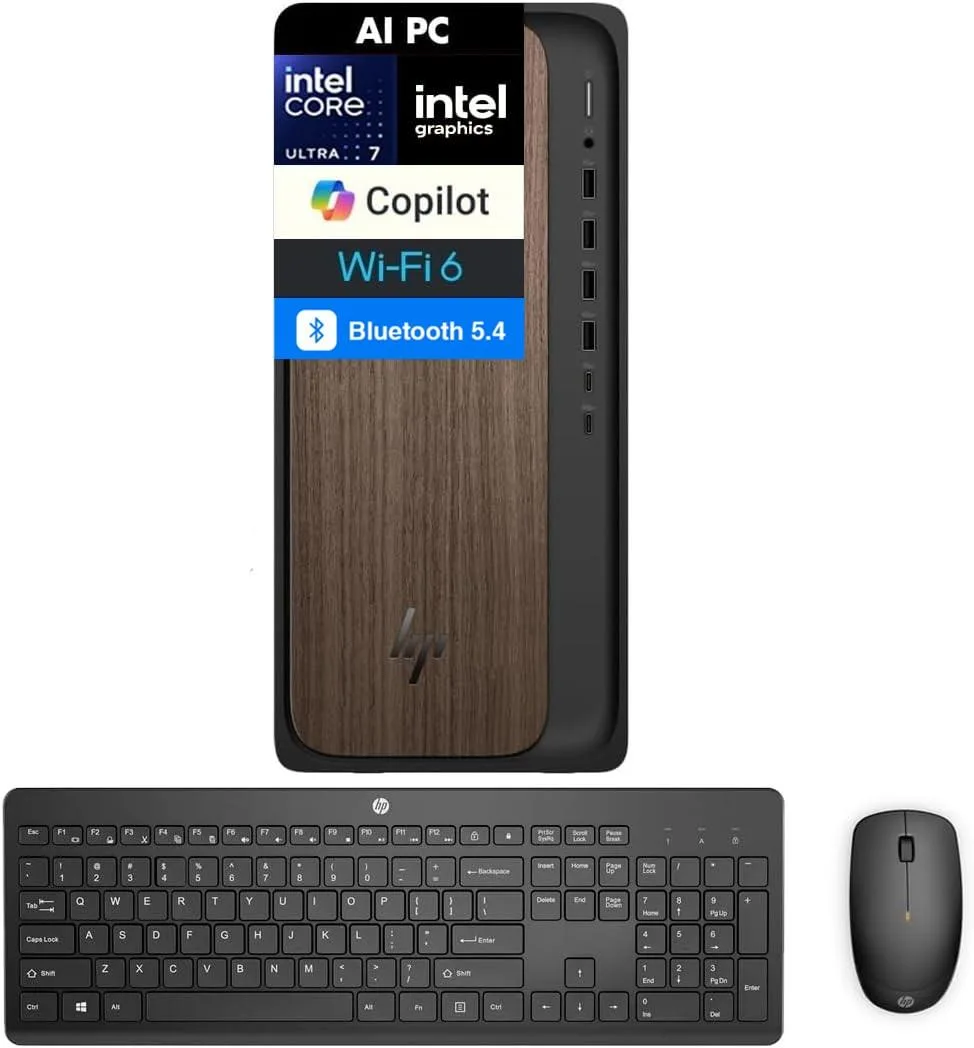 HP HP OmniDesk Intel Ultra 7-265 32GB 1TB SSD Dark Wood — product photo
