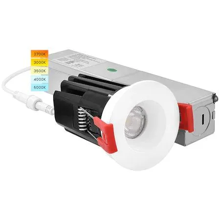 Luxrite Luxrite 1 Inch LED Recessed Downlight 5 CCT Selectable 2700K-5000K — product photo