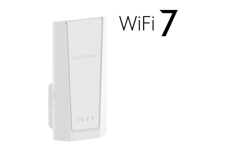 White rectangular Wi-Fi 7 extender with internal antennas