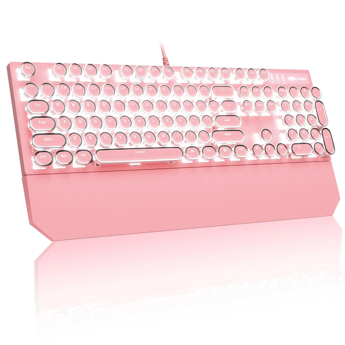  Magegee MK-punk Retro Pink 104-Key Blue Switch Gaming Keyboard — product photo