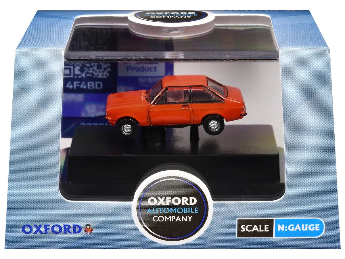 Oxford Diecast Oxford Diecast Ford Escort Mk2 RHD Carnival Red 1/148 Scale Diecast Car — product photo