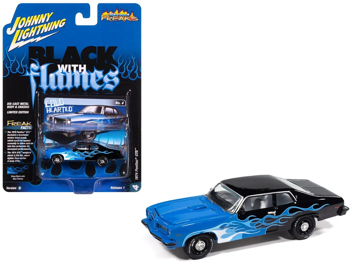 JOHNNY LIGHTNING JOHNNY LIGHTNING 1974 Pontiac GTO 1/64 Diecast Hobby Collectible — product photo