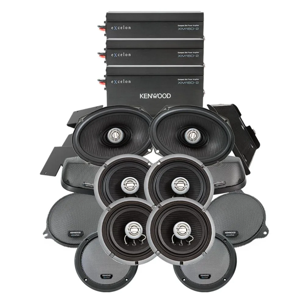 KENWOOD KENWOOD P-HD5UT 3-Amplifier/3-Speaker Audio Package for 2014-Up Harley Davidson Ultra Limited — product photo