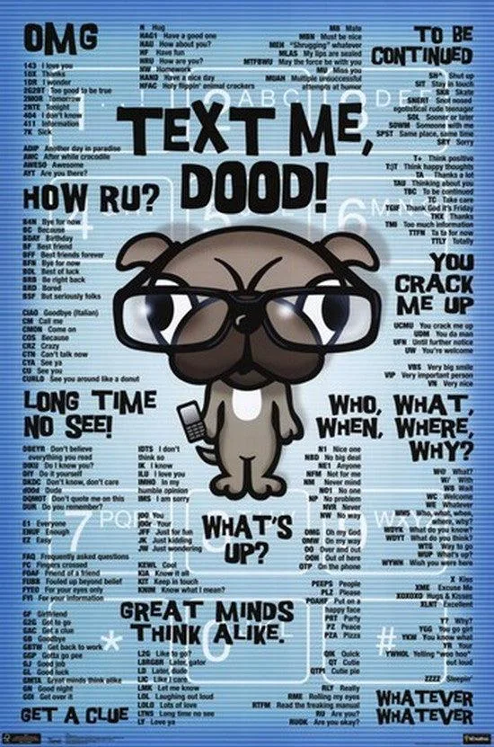 Poster print Text Me Dood 24 by 36 inches