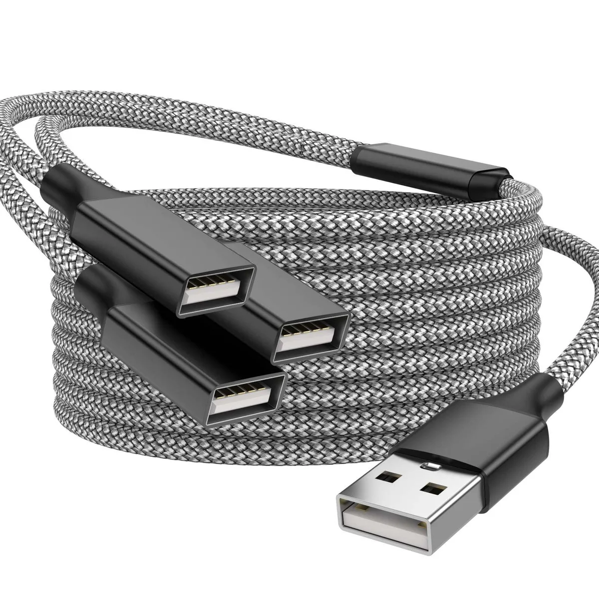  Vision USB-3USB100CM-BALK USB 2.0 Splitter 1 Male to 3 Female 3.3 ft Black — product photo