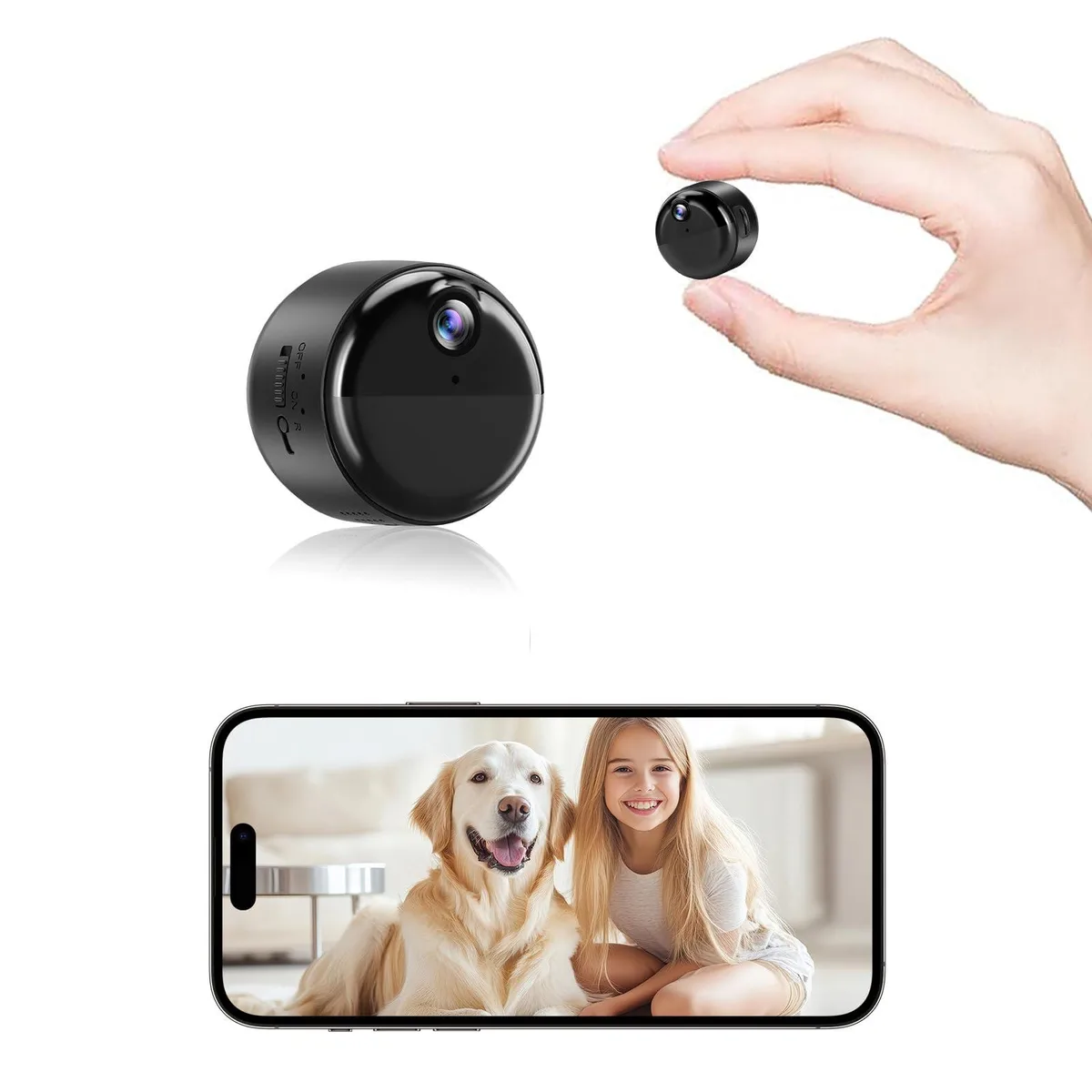 C12 1080P Wireless Mini Camera 60-days Battery 1.4'' 150° 1200mAh — product photo