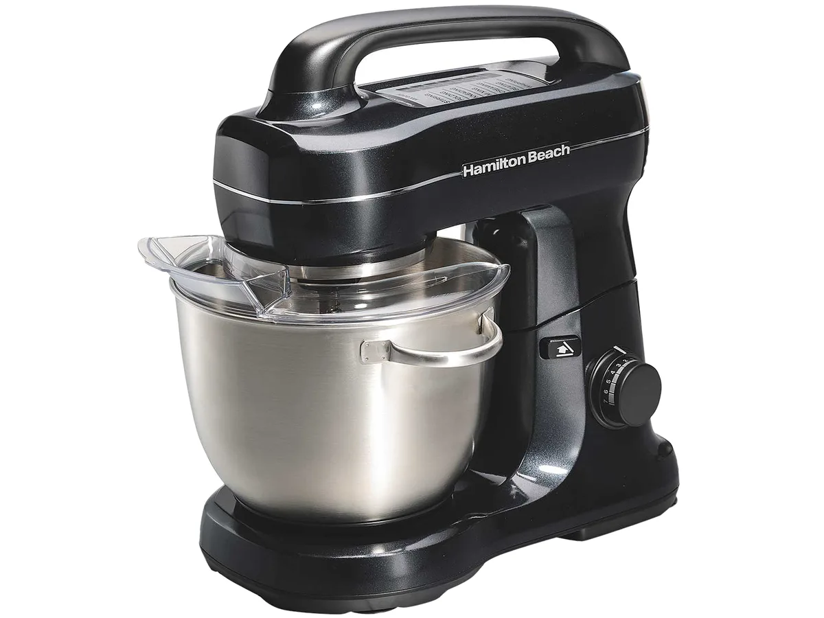 Hamilton Beach Hamilton Beach 63394 300W 7 Speed Stand Mixer 4 Quart Stainless Steel Bowl Metalic Black — product photo