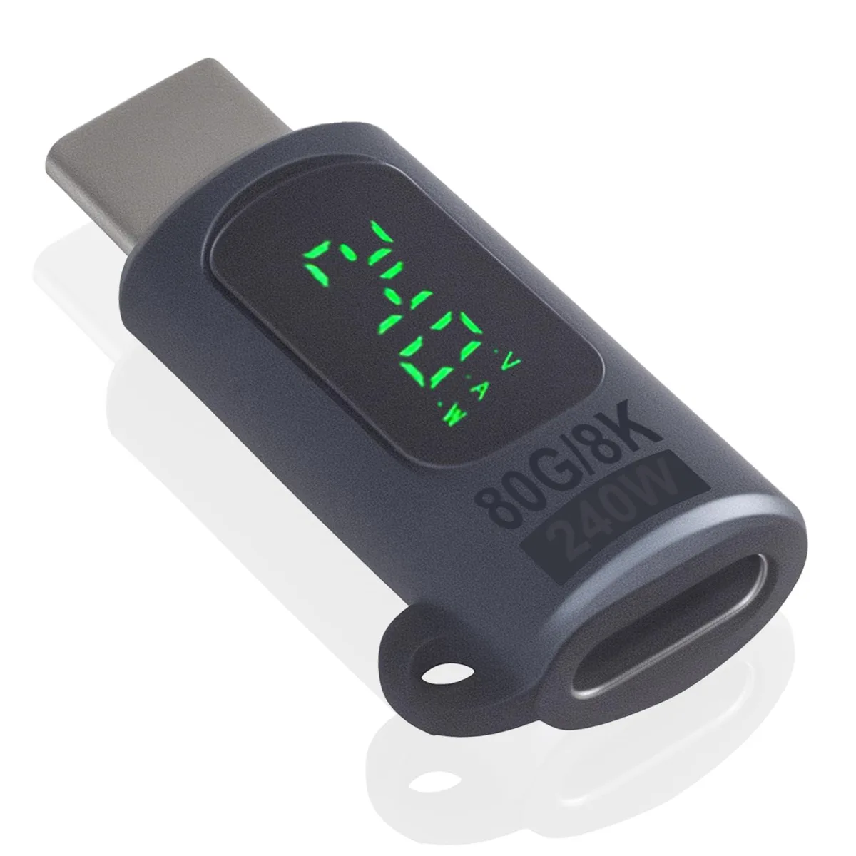 BUCIER BUCIER USB C Extender Adapter 80Gbps 240W Digital Display Grey — product photo