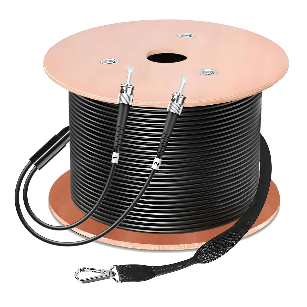 ARENTI ARENTI 2 in 1 accessory 1300ft 400m ST-ST single mode armored TPU pulling eye — product photo