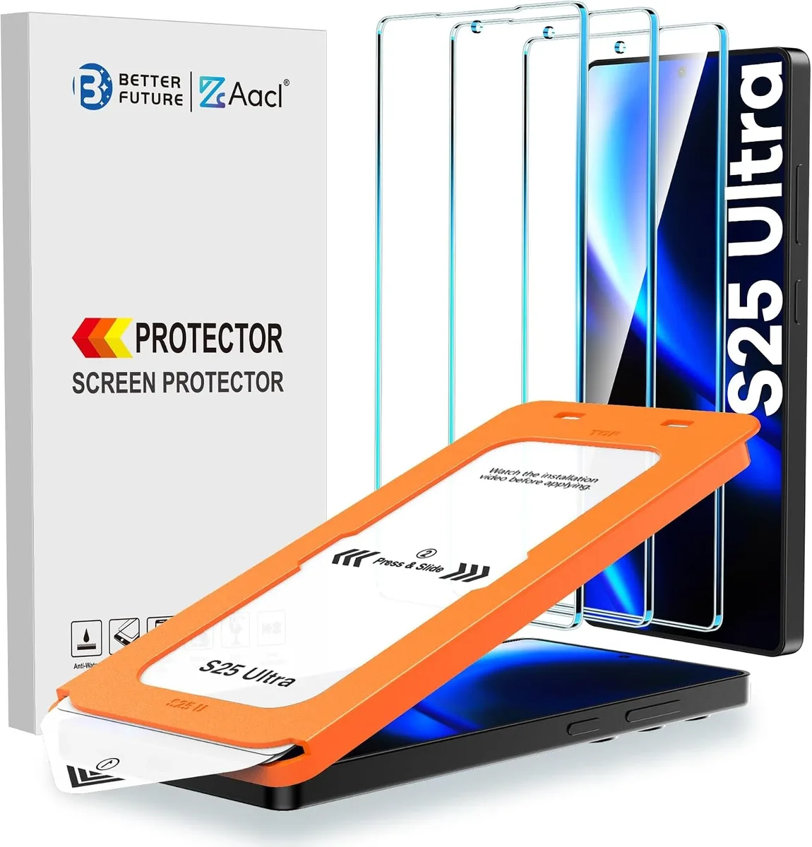 NuoTo NuoTo 3-Pack Tempered Glass Screen Protector for Galaxy S25 Ultra 6.9 Inch — product photo