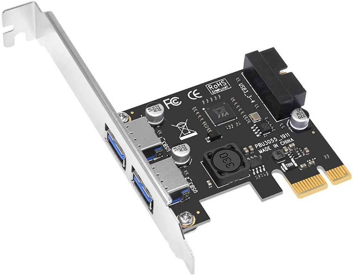 Vszerda Vszerda PCIe x1 to 4-Port USB 3.0 Expansion Card (VIA VL805) — product photo