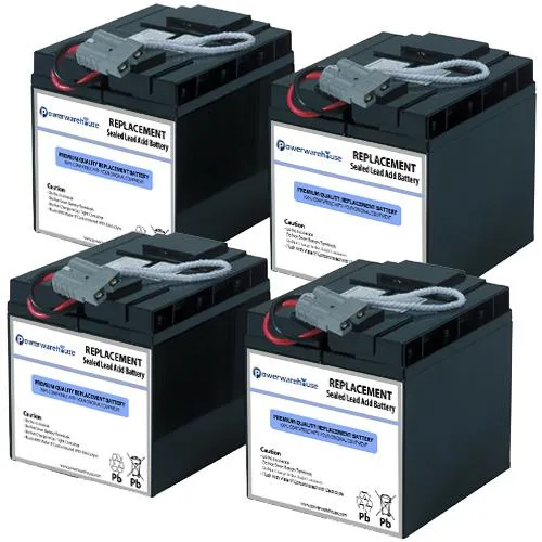 Two sealed 12 V lead-acid battery cartridges in a twin pack