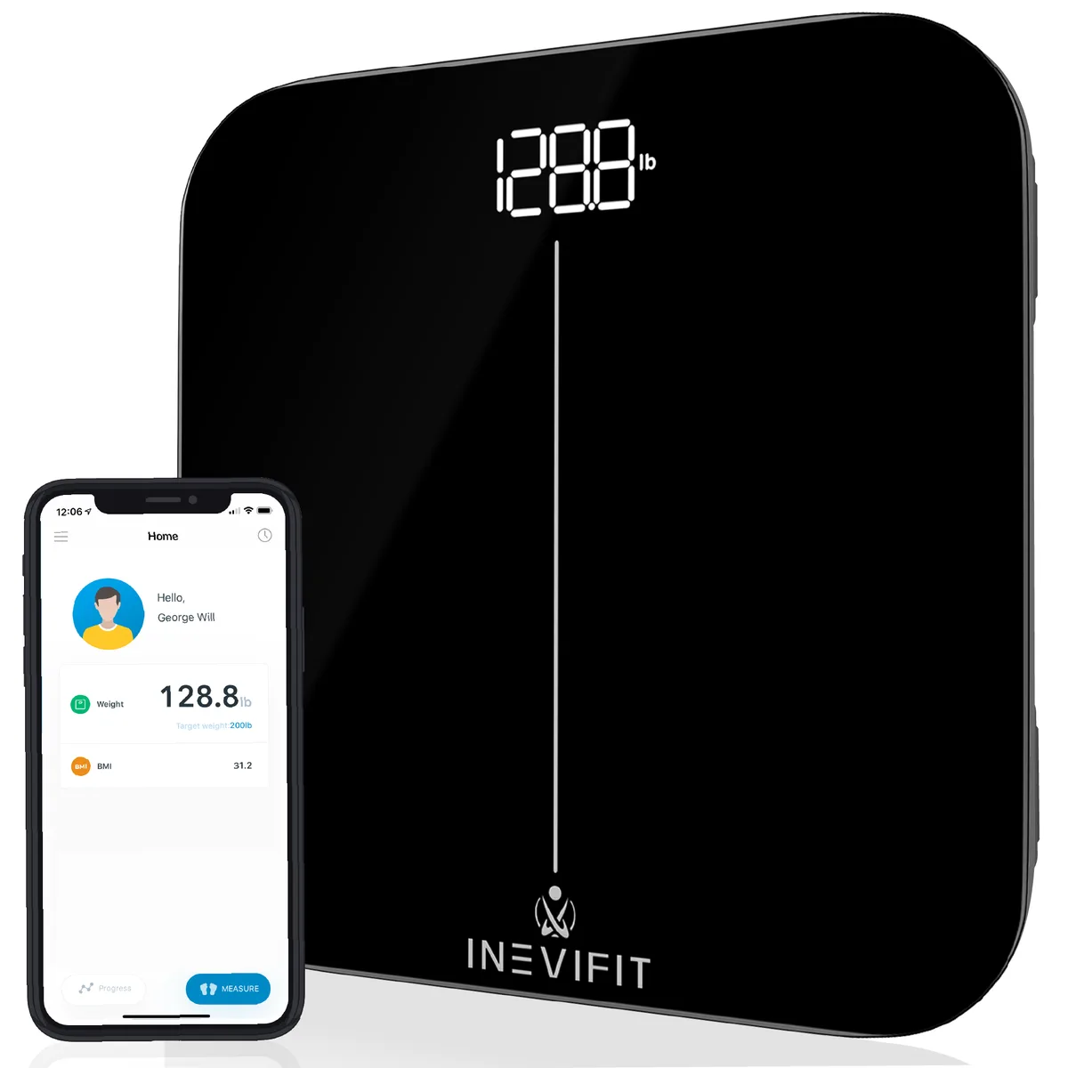 INEVIFIT LLC INEVIFIT LLC I-SS001 Bath Scale 400 lbs 0.2 lb accuracy — product photo
